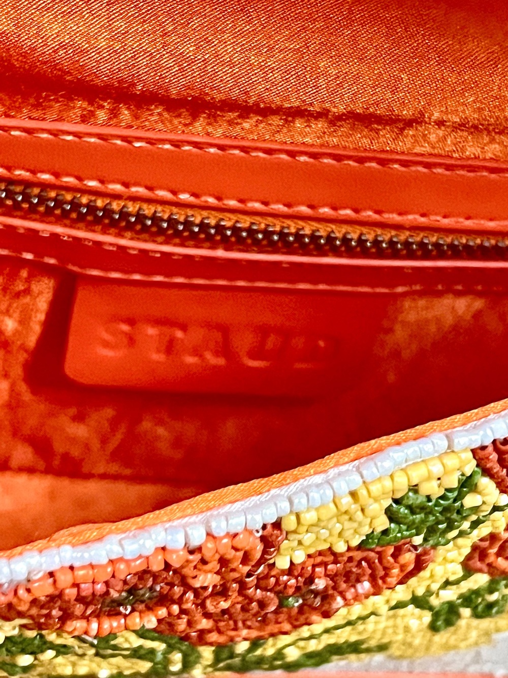 NWT Staud Beaded Tommy Shoulder Bag California Poppy 🌟Rare🌟 - Picture 10 of 16